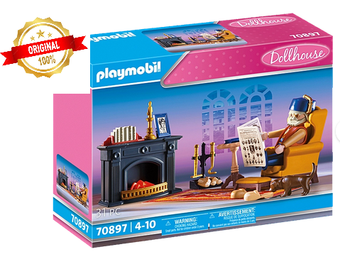 Playmobil Dollhouse Set 70897 Lounge with Fireplace